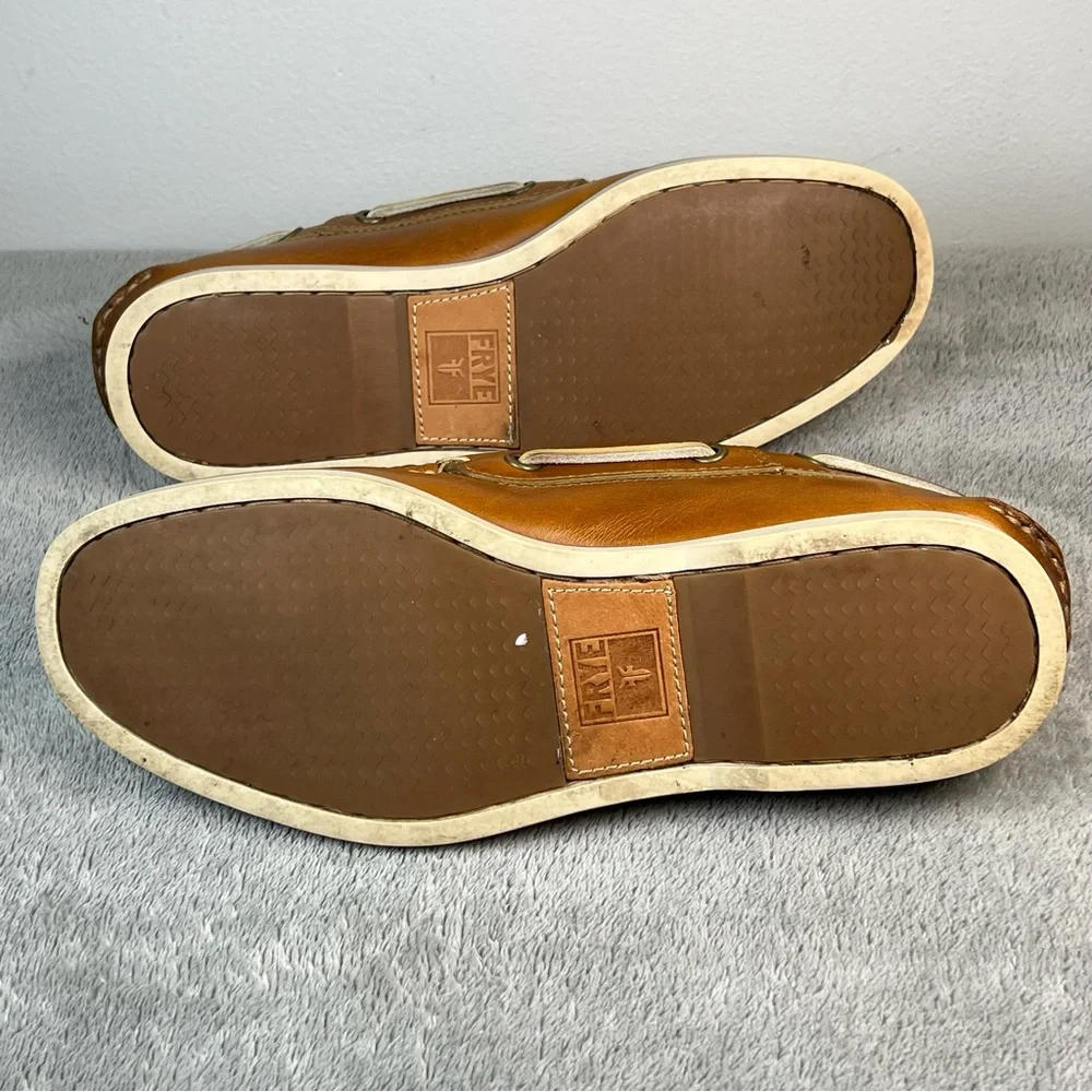 frye Men's Sully Boat Shoe Camel size8Mens US. ordrA6